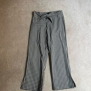 Gingham cropped pants